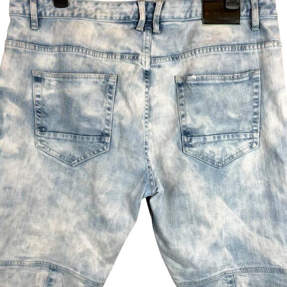 SMOKE RISE for BUCKLE Roxy Blue Stretch Shorts in Light Blue Men's 42 Waist - Picture 5 of 14